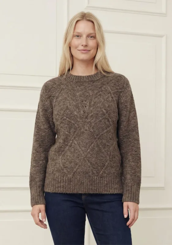 Anna new knitted jumper taupe