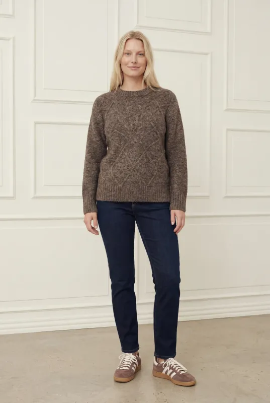 Anna new knitted jumper taupe