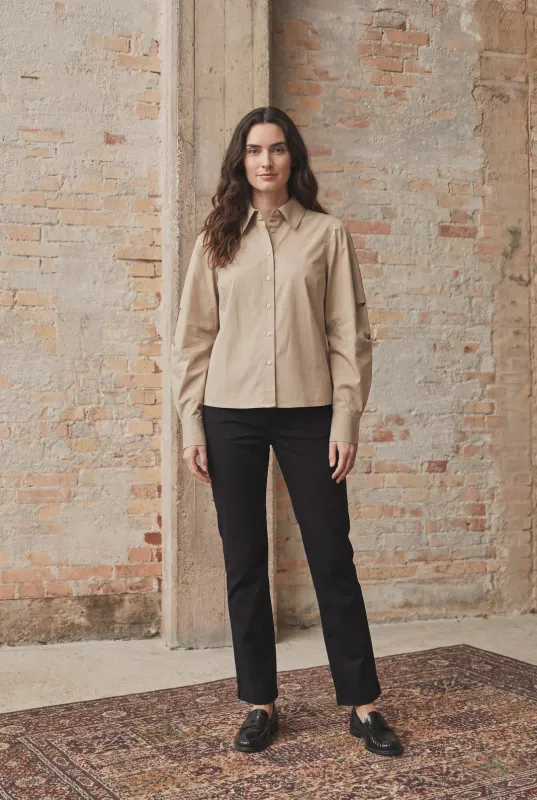 Sigga sleeve shirt taupe