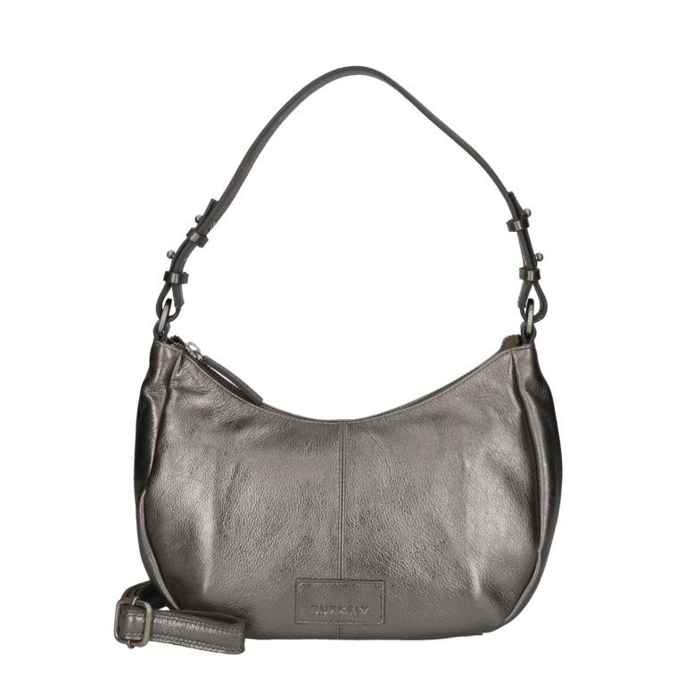 Soft skylar shoulderbag round gunmetal grey