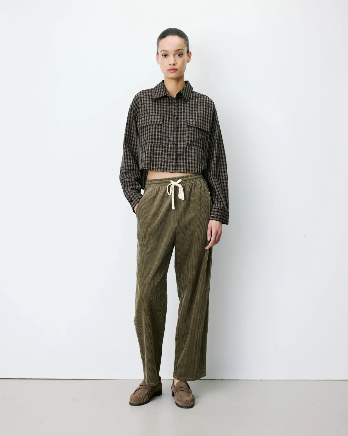 Liberty corduroy trousers khaki green