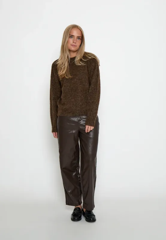Sylvie knitted jumper brown