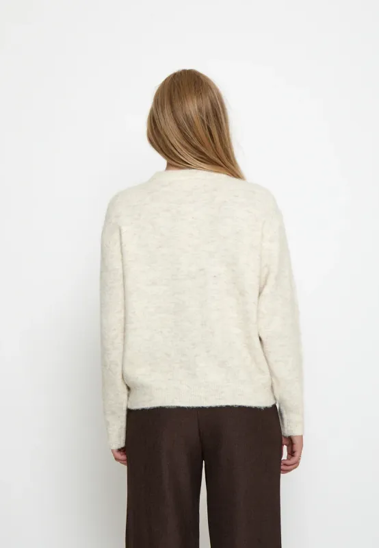 Sylvie knitted jumper mottled cream