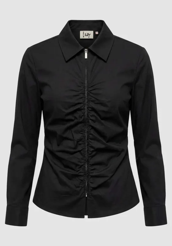 Sigga zip shirt black