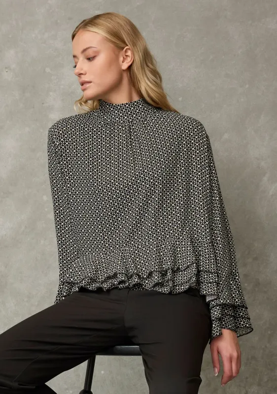 Gyta deco print blouse black