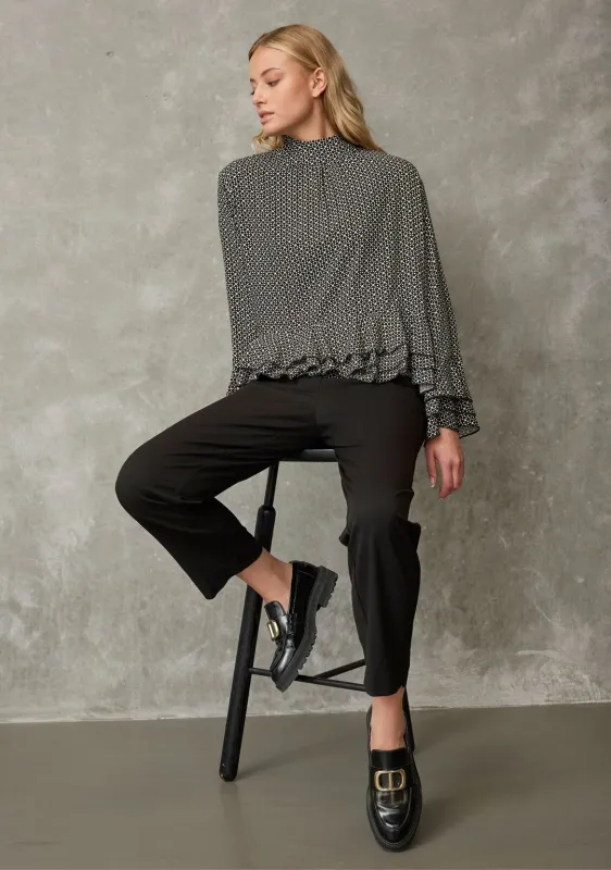 Gyta deco print blouse black
