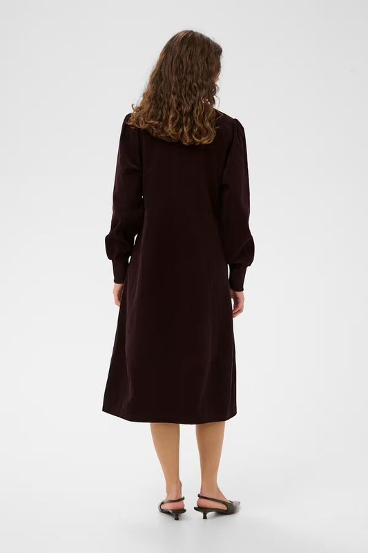 Rhaena corduroy dress chocolate brown