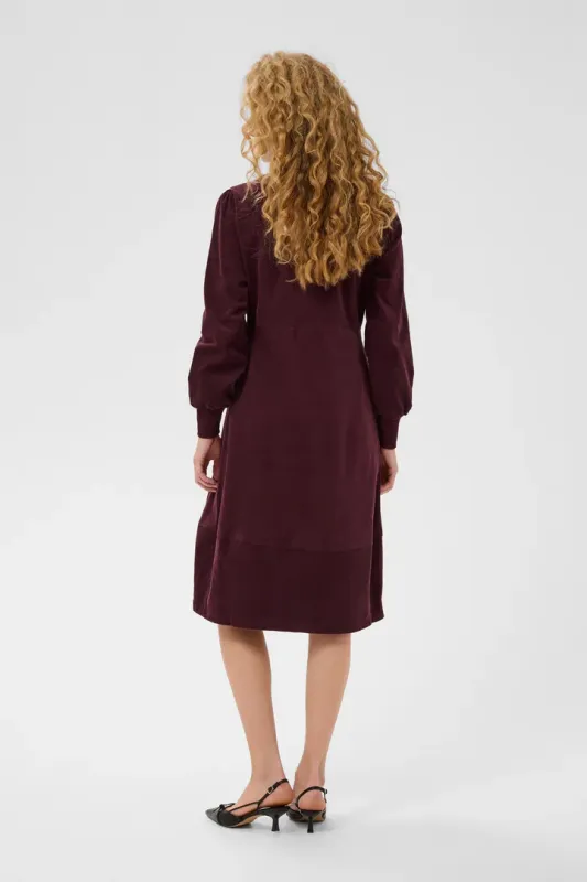 Rhaena corduroy dress mulberry purple