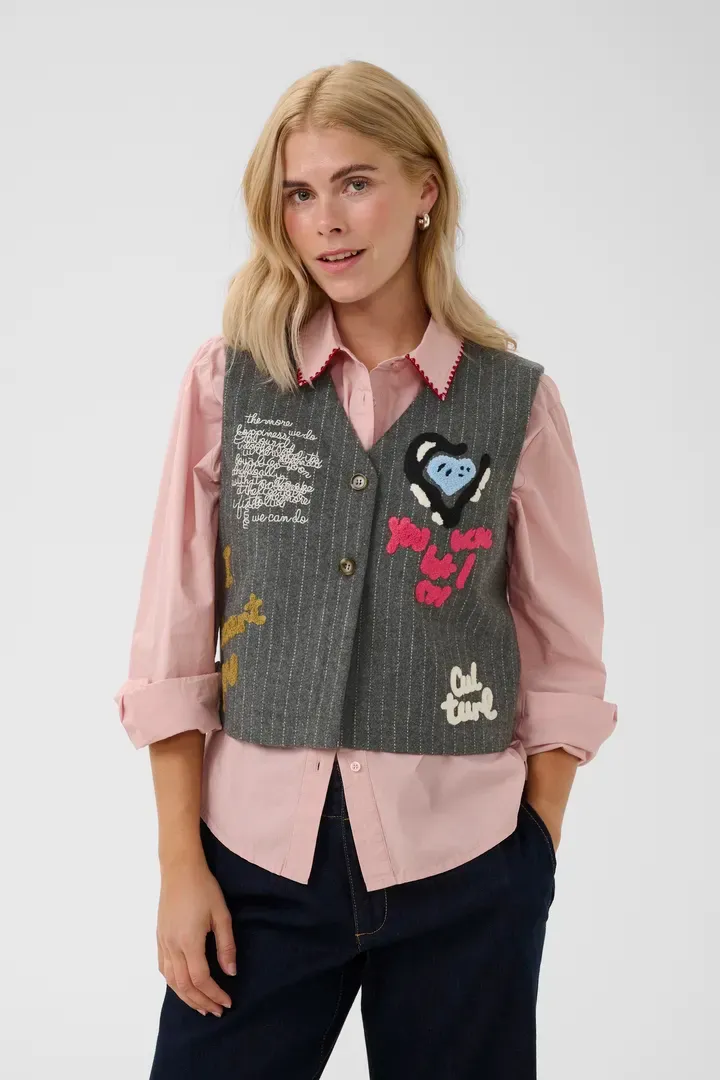 Kayla waistcoat grey