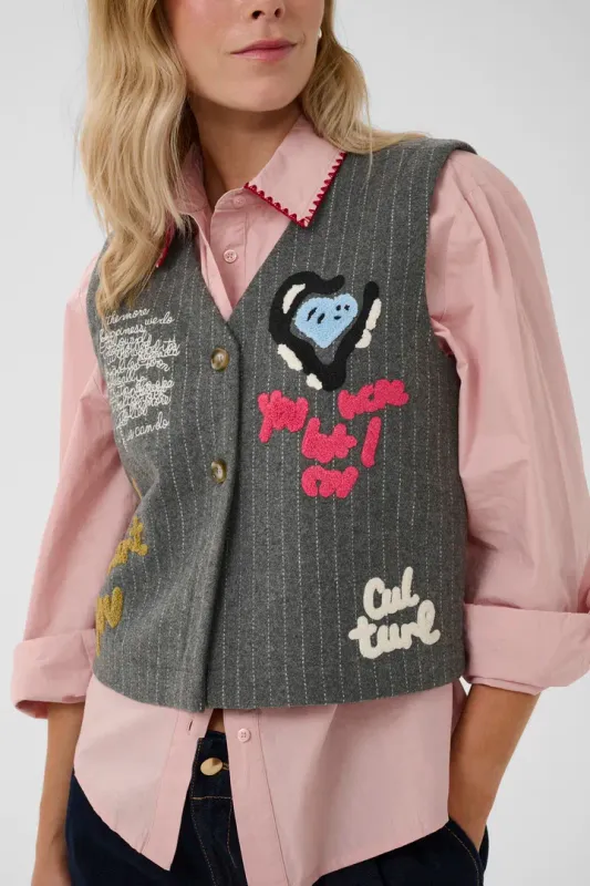 Kayla waistcoat grey