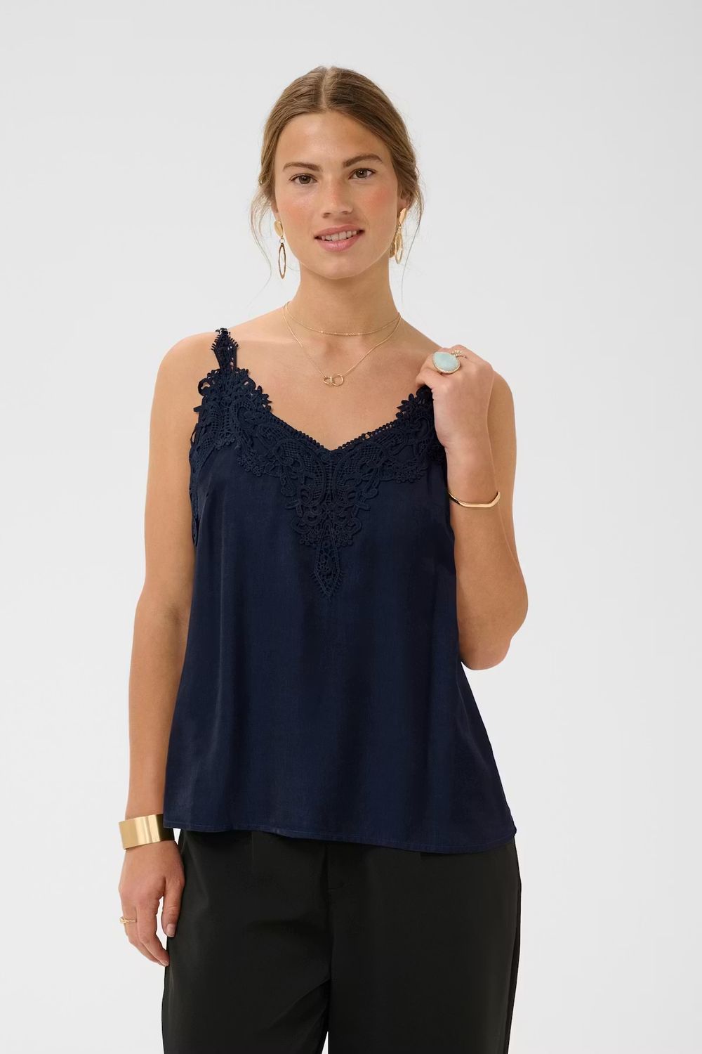 Anna camisole top navy blue