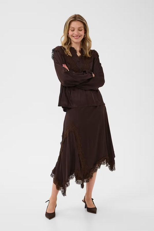Confir blouse chocolate brown