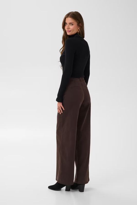 Visti wide leg jeans chocolate brown