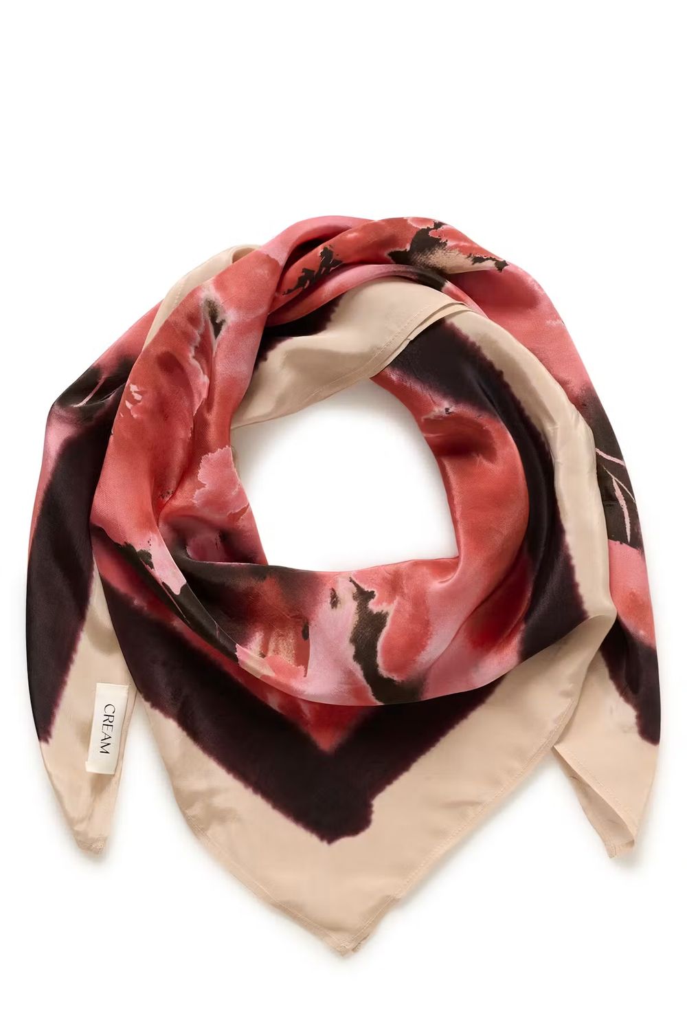 Ashli scarf red flower pattern