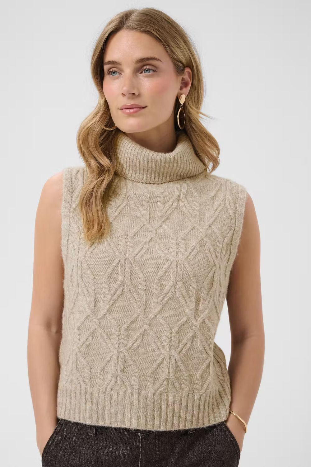 Elsie knitted tank top beige