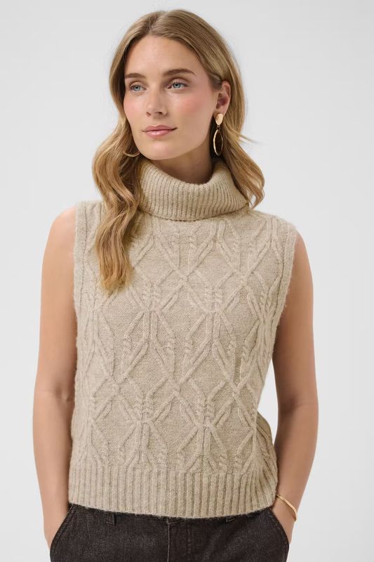 Elsie knitted tank top beige