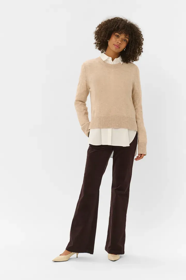 Tulum flare trousers burgundy