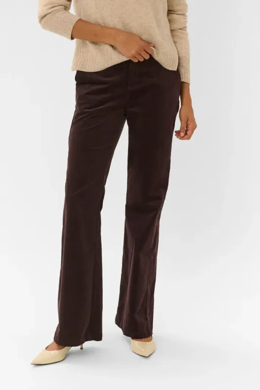 Tulum flare trousers burgundy