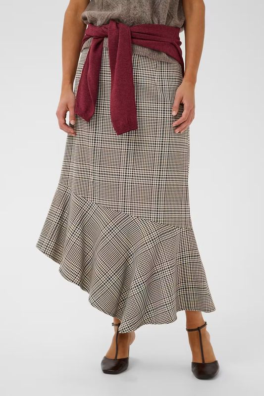 Birsen skirt black and beige check