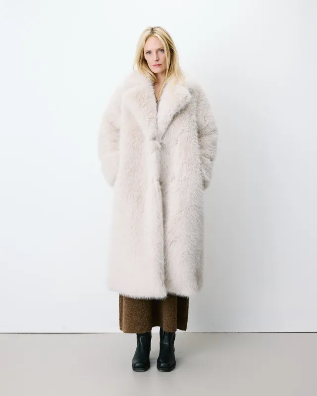 Alara faux fur coat grey