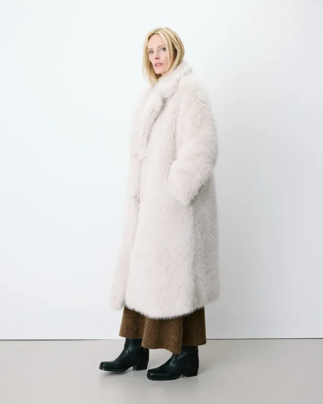 Alara faux fur coat grey