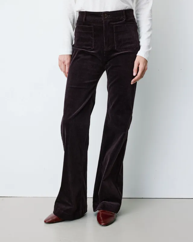 Alban corduroy trousers aubergine purple