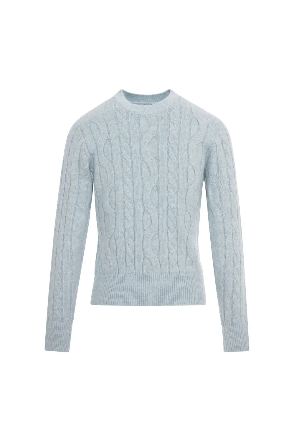 Cable knit jumper sky blue