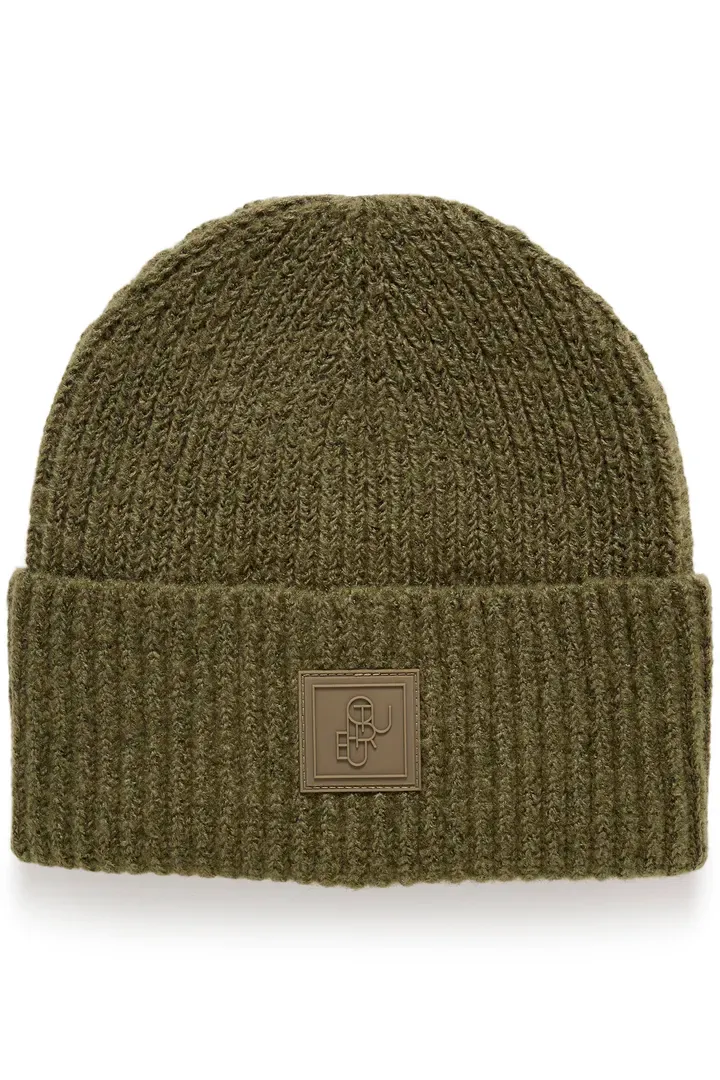 Merva knitted hat olive green