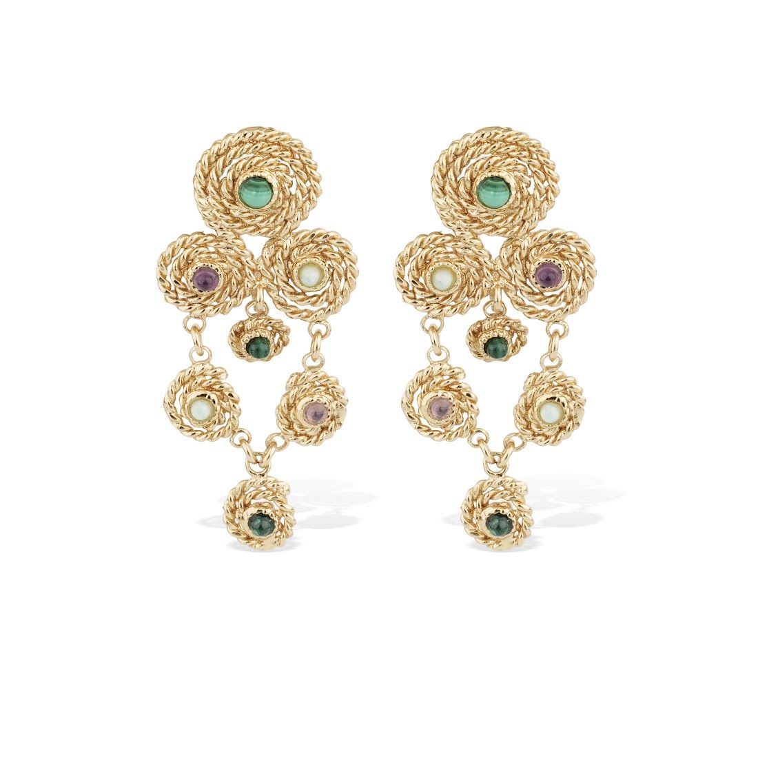 Mistral gold chandelier earrings