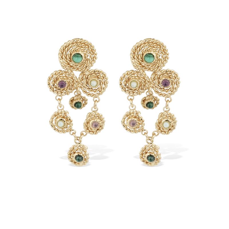 Mistral gold chandelier earrings