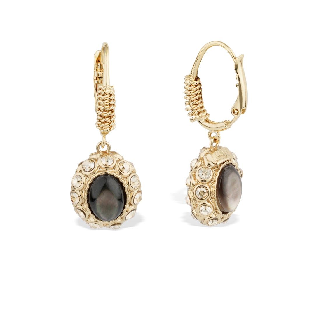 Tao gold vintage drop earrings brown