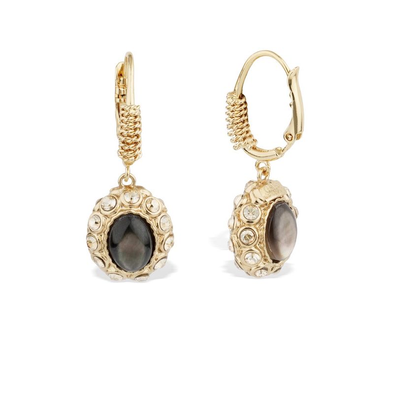 Tao gold vintage drop earrings brown