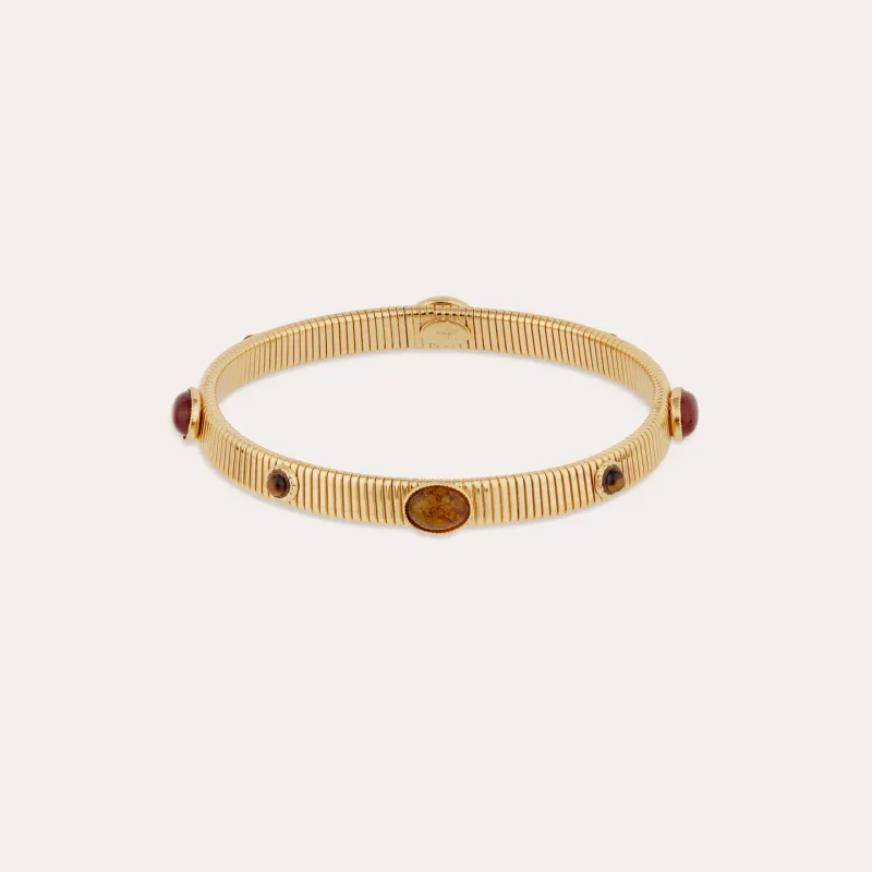 Strada gold bracelet brown multi