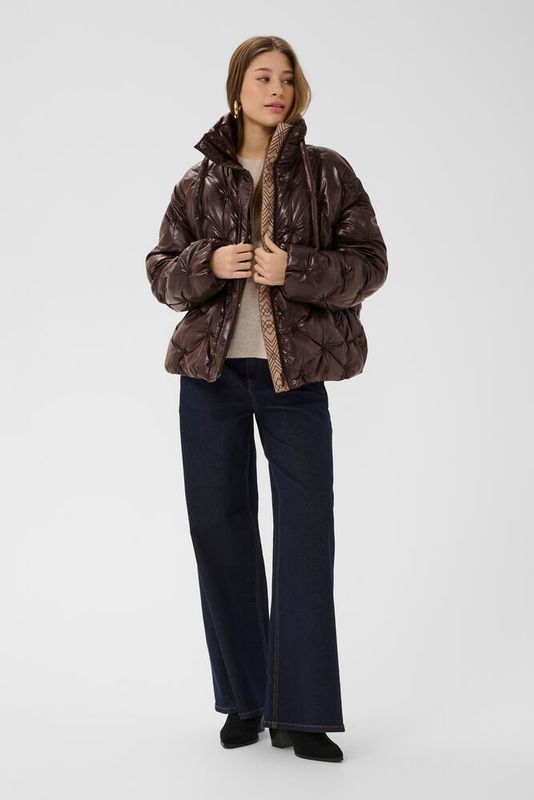 Drakie short puffer jacket chocolate brown