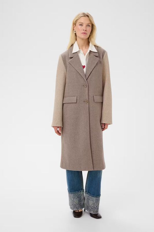 Rivala palona long coat brown mix