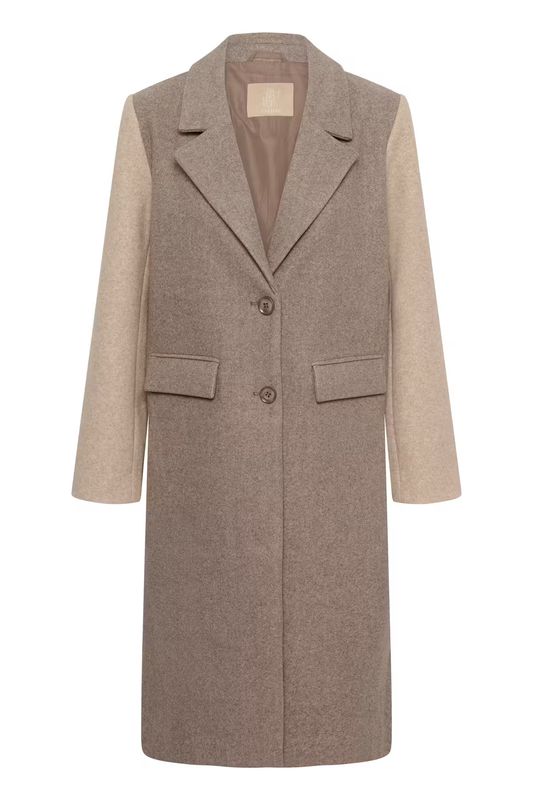 Rivala palona long coat brown mix