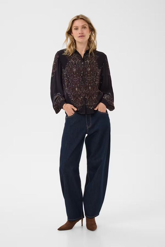Josia printed blouse black
