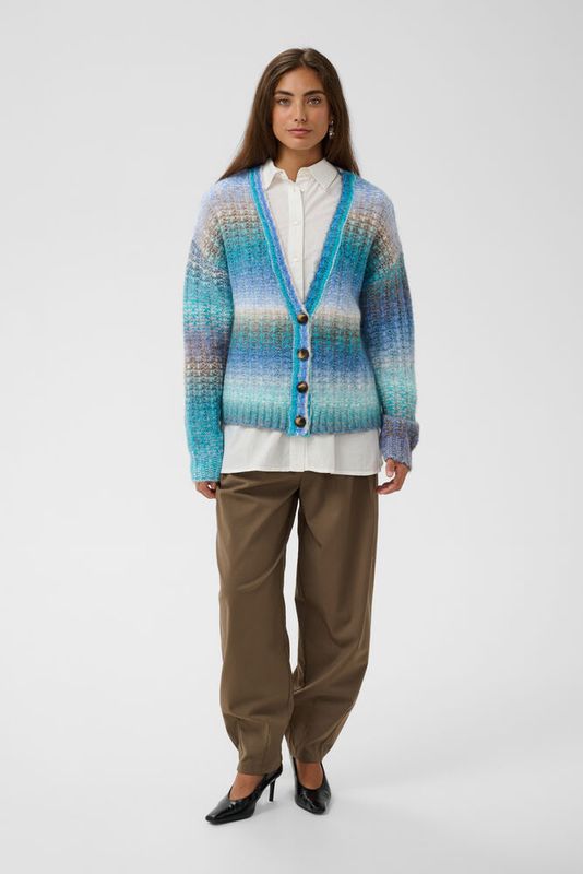 Jazz knitted cardigan blue mix