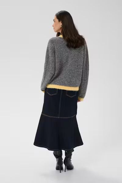Gilan knitted cardigan grey yellow