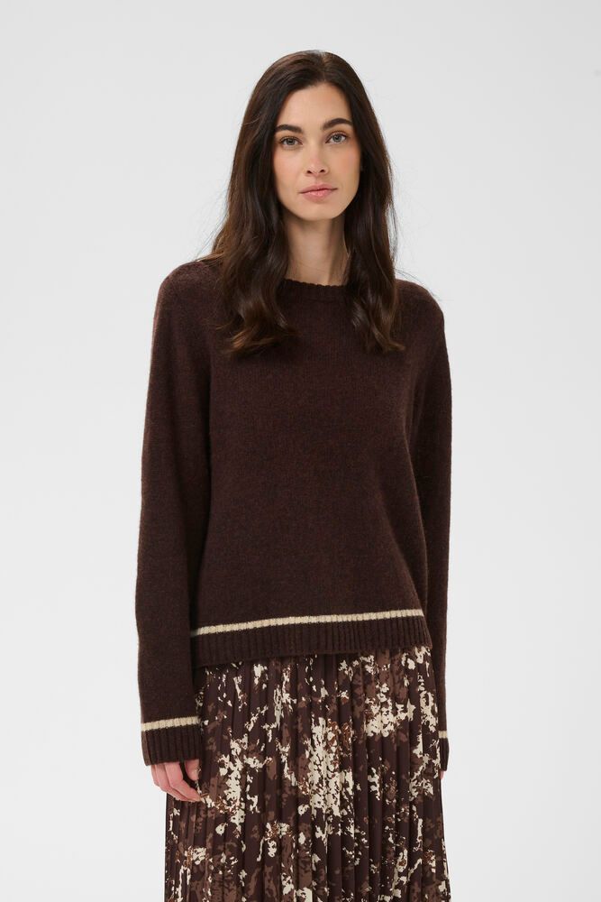 Nova knitted jumper chocolate brown