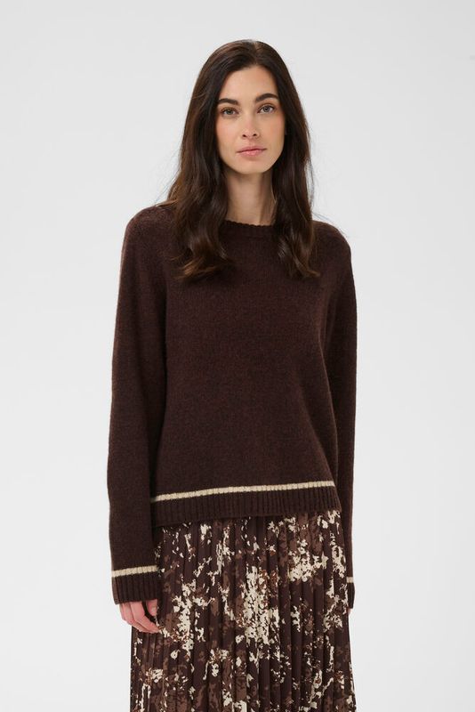 Nova knitted jumper chocolate brown