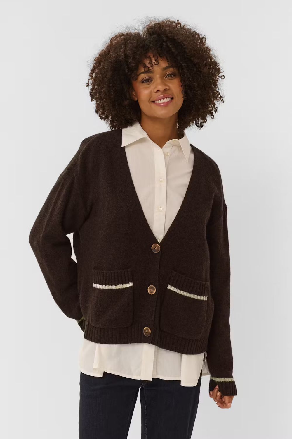 Nova knitted cardigan brown