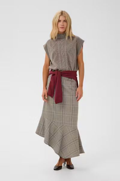 Monia knitted sleeveless tank top taupe