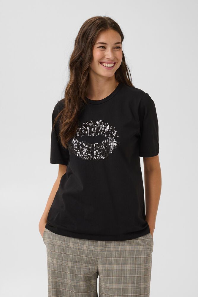 Bree gith sequin t-shirt black