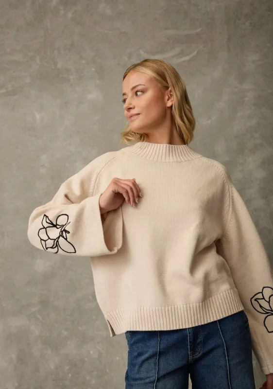 Gwen deco jumper cream