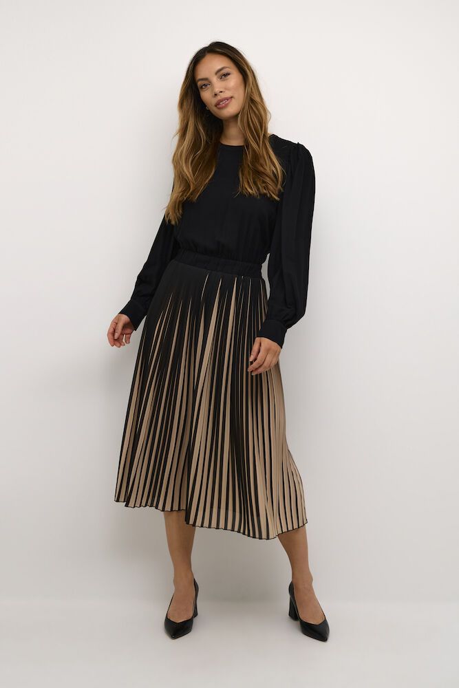 Carly midi dress black cream