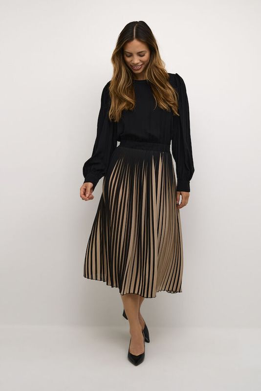 Carly midi dress black cream