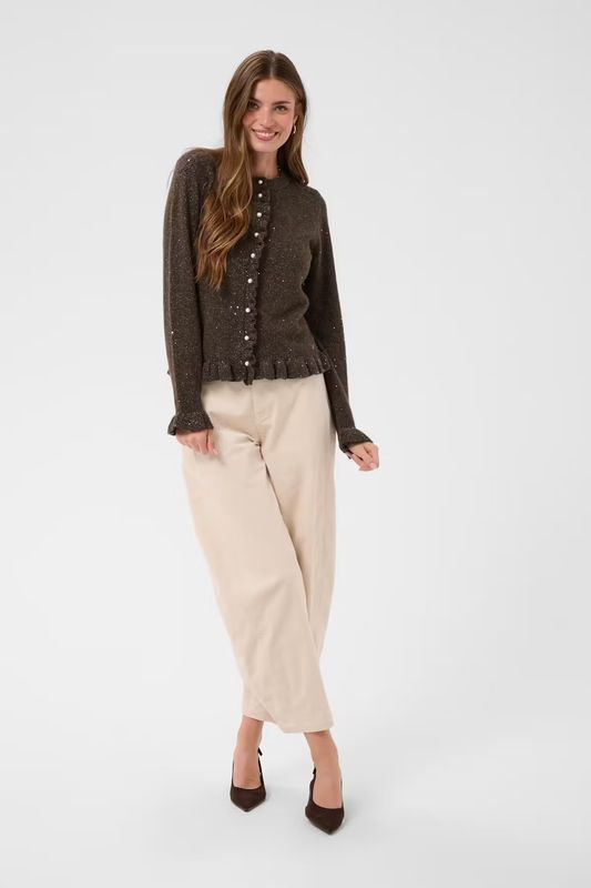 Jolly knitted cardigan chocolate brown
