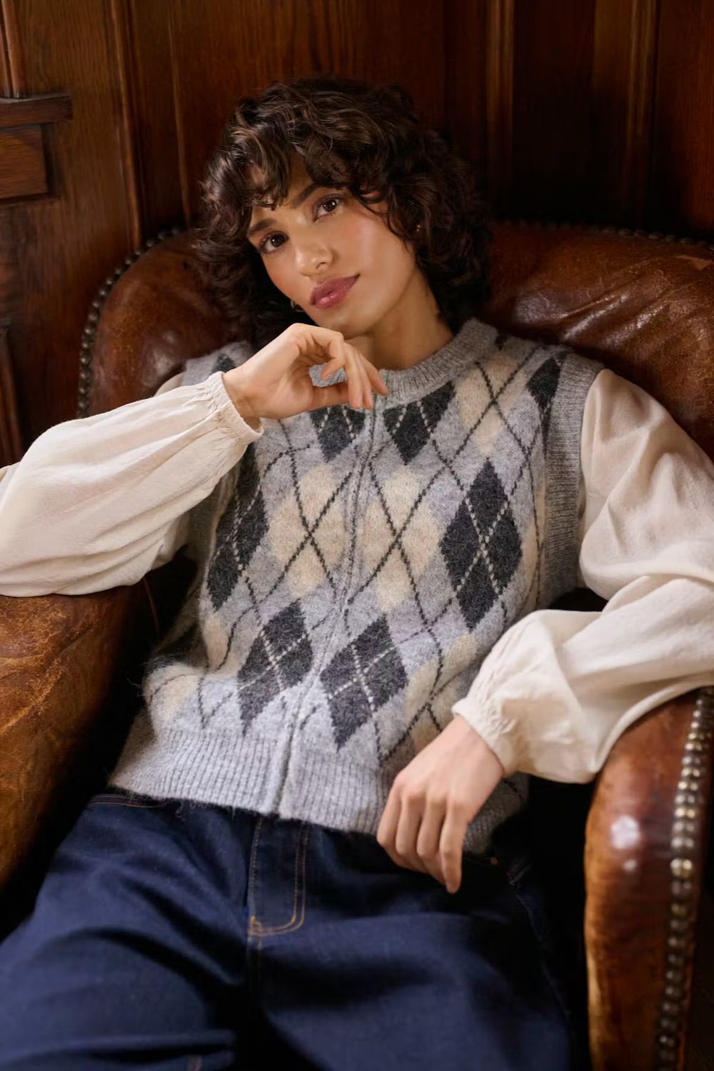 Mirea knitted waistcoat grey mix