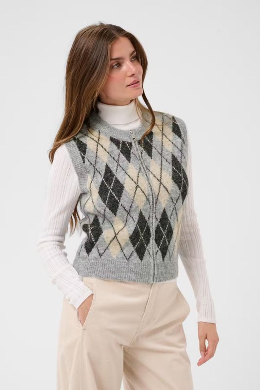 Mirea knitted waistcoat grey mix